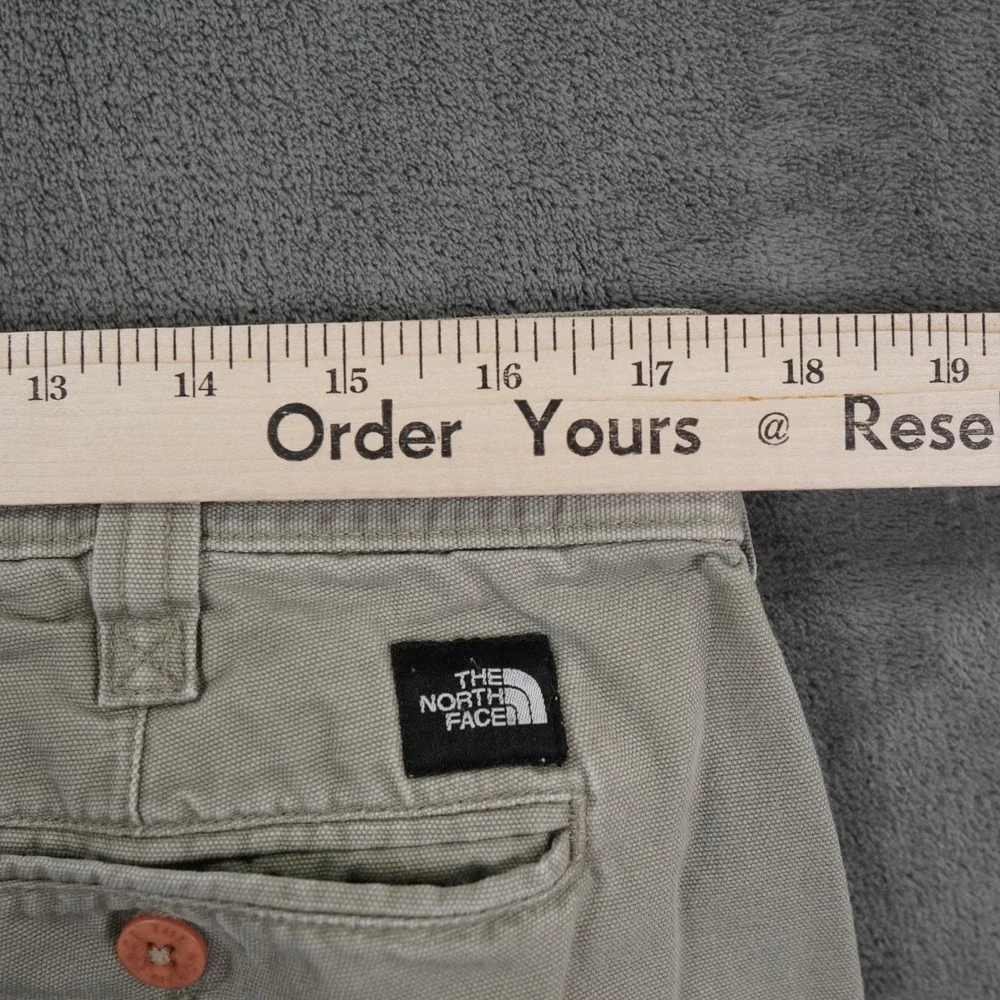 VTG North Face Canvas Cargo Pants Mens 36x30 Tan Roll Up Hem‎ Gorpcore Y2K 90s